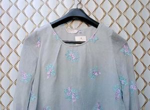 New With Tag Lavender Flower Print Korean Top