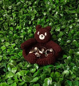 Crochet Teddy Bear Jewellery Tray