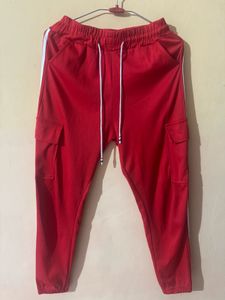 Red Cargo Joggers