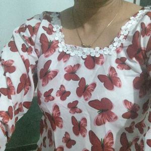 Butterfly Print patiala salwar suit handmade