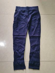 Cute Blue Casual Pants