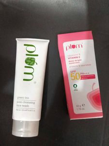 plum combo face wash and sunscreen