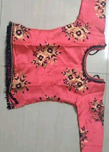 Floral Embroidered Pink Blouse