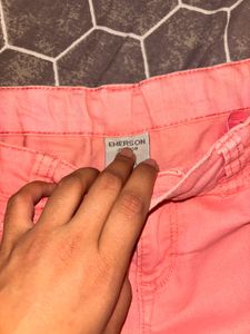 handpainted pink shorts