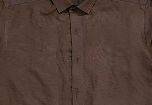 Men&#39;s Brown Button Up Shirt