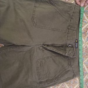 Olive Green Straight Leg cargo Pants