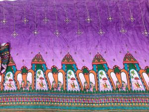 🟣 Lehenga Choli Fabric(6 Meter Crape Fabric)