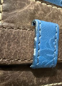 Royal Blue Embossed Leather Wallet by Holii