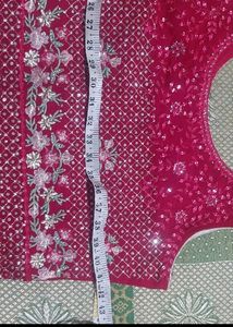 Red Embroidered Sharara Suit