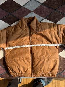 Womens full sleeve jacket rust colour
