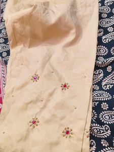 Rose Pink Suit With Full Work