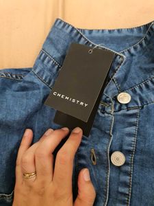 💎New with Tag Denim Lapel Coller Shirt Dress💎