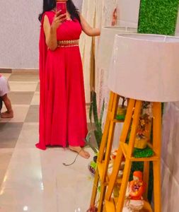 Shoulder Straps Fit And Flared Maxi Ethnic Dress