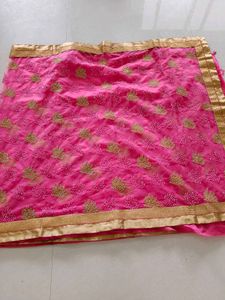 Pink Embellished Saree
