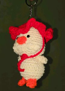 Crochet Duck Keychain