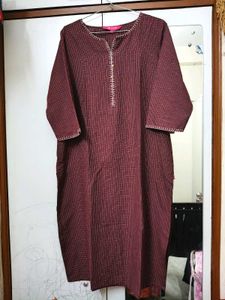 Varanga Burgundy Kurta With Janasya Palazzo