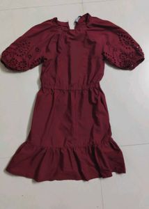 Chic Maroon Mini Dress