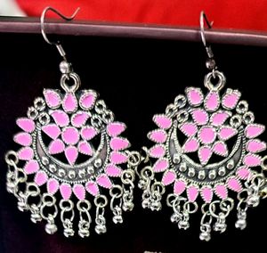 Hanging Pink Earrings For Women