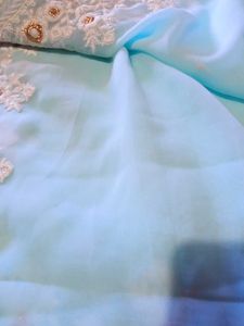BEAUTIFUL NET ORGANZA FABRIC FLORAL EMBROIDERY WOR