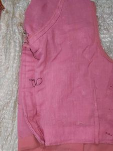 Pink Embroidered Saree with Blouse