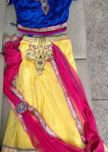 Embroidered Blue Velvet Top