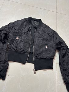 imported Black Bomber Jacket