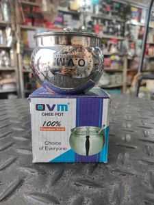 Steel Ovm Ghee Pot 1no