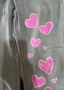 Hand-Painted Heart Jeans
