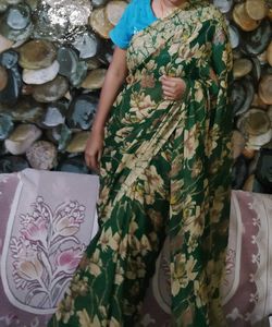 Floral Print Saree