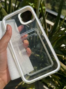white transparent iphone 14 plus cover