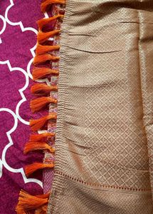 Pink And Orenge Saree