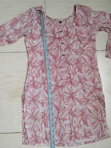 Floral Print Kurta And Cullotte.