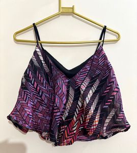 2 Set Of Floral Ruched &amp; Strap Top