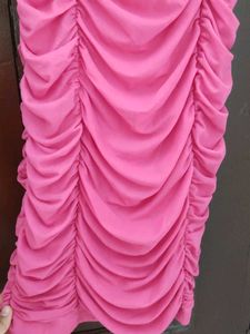 Pink Ruched Bodycon Mini Dress