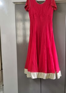Red Gown In One Time Offer For Today!!