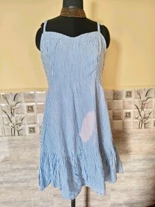 Striped Sundress with fade stains