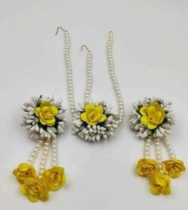 Haldi Flower Jewellery Set