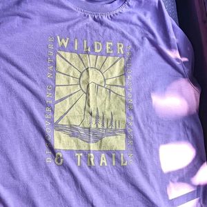 Lavender Graphic Oversized Tee