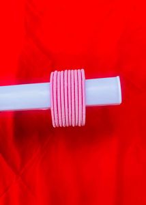 Pink Thread Bangles Set Of 10