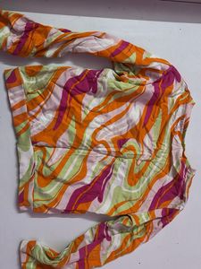 Funky Patterned Long Sleeve Top