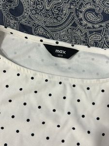Polka Dot Puff Sleeve Top