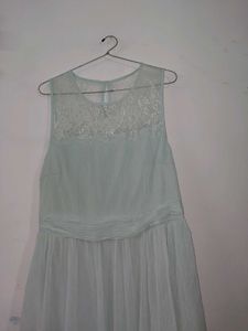 Light Dress Long Green Gown