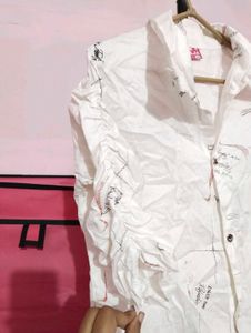 Off White Printed Shirt