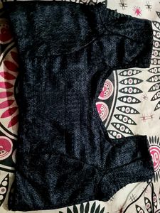 Beautiful Black Princess Cut Blouse
