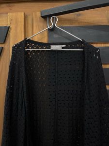 Black Crochet Cardigan SIZE XL