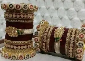 Red &amp; Gold Bridal Chura