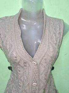 Vintage Sleeveless Knit Cardigan