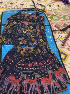 Cute Jaipuri Cotton Lehenga For 6 Month Old