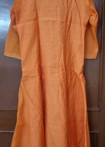 Orange Embroidered Kurta