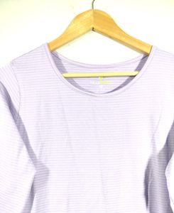 Lavender Full Sleeves Round Neck Top (Women&#39;s)